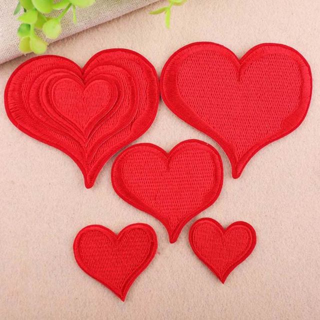 Heart Patches Clothes, Clothing Iron Patches Hearts